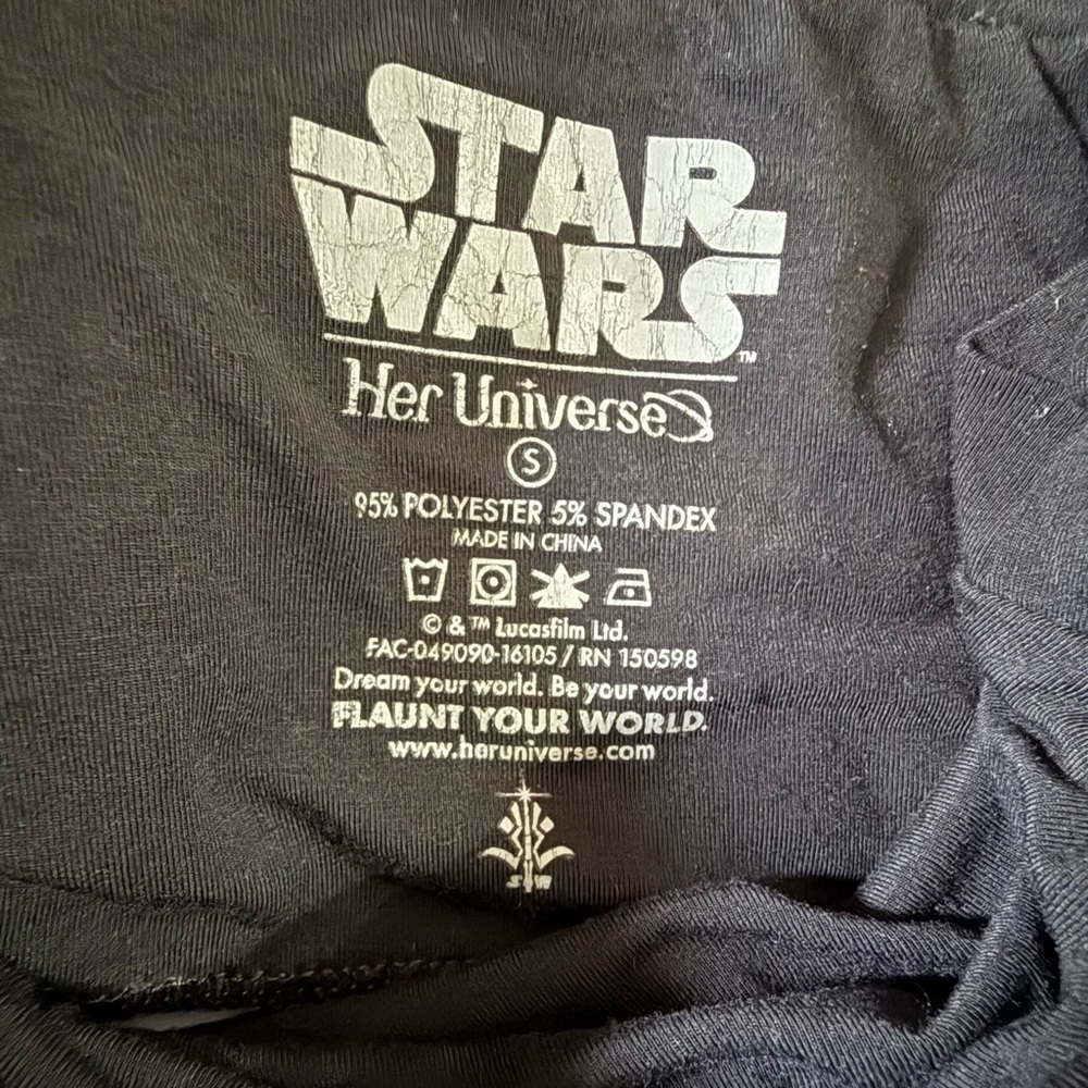 Her Universe Star Wars Black and White Graphic Top